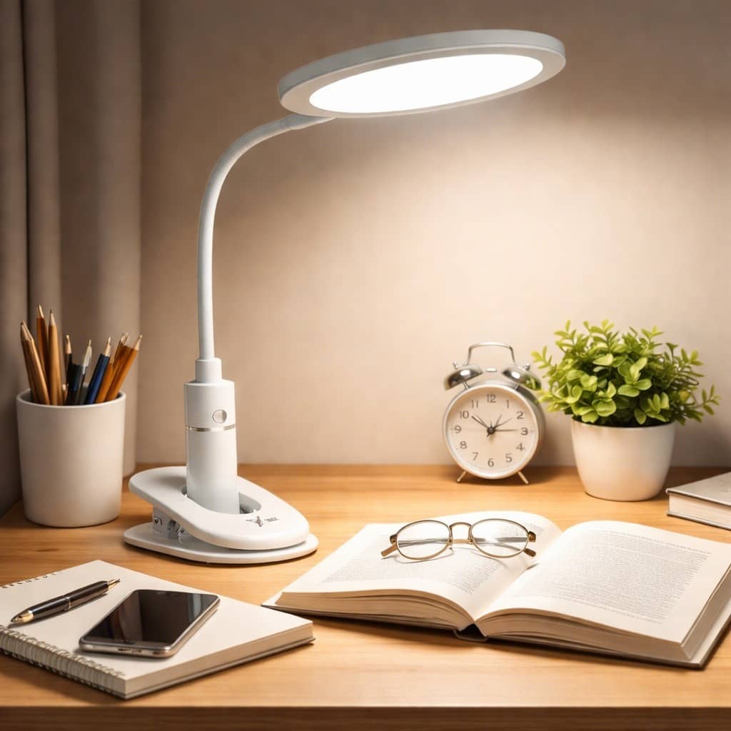 Folding Desk Lamp, USB Touch Control Dimmable Night Light, LED USB Rechargeable Desk Lamp-000786